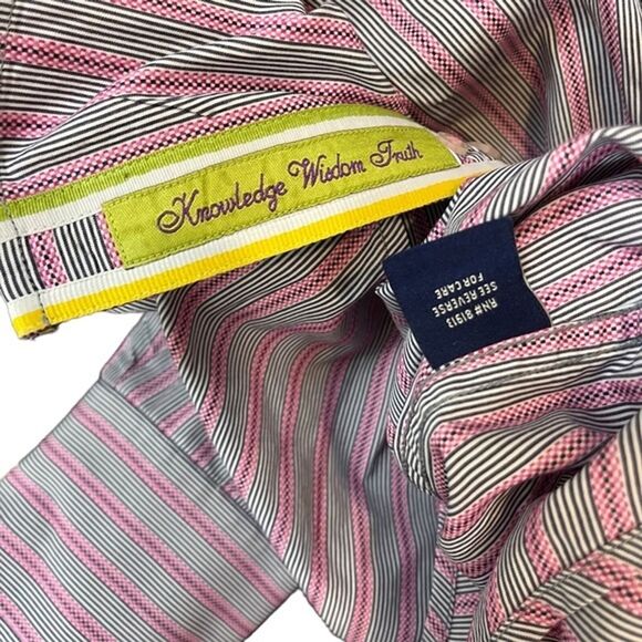 ROBERT GRAHAM Pink Stripes Casual Button Down Long Sleeve Men's Shirt Top sz L - Picture 16 of 16